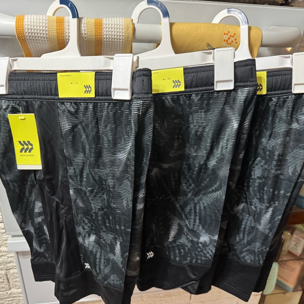All in Motion Black Athletic Shorts 3 Pair Brand New